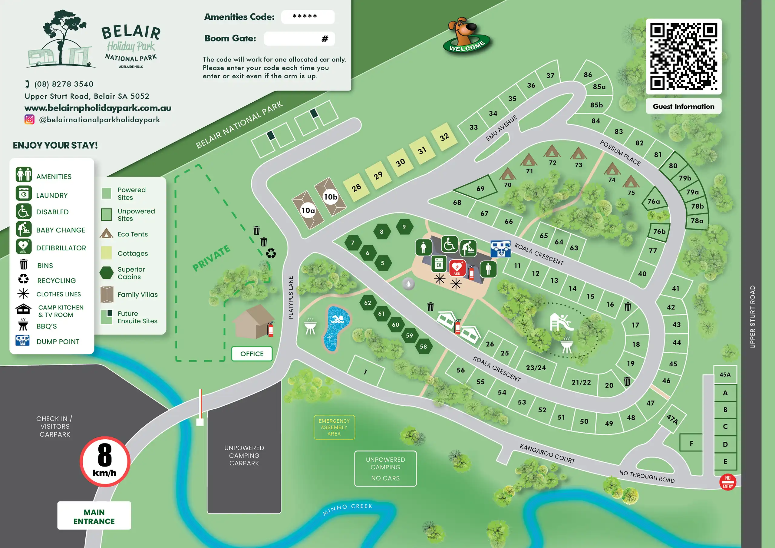 Belair-National-Park-Holiday-Park-Map